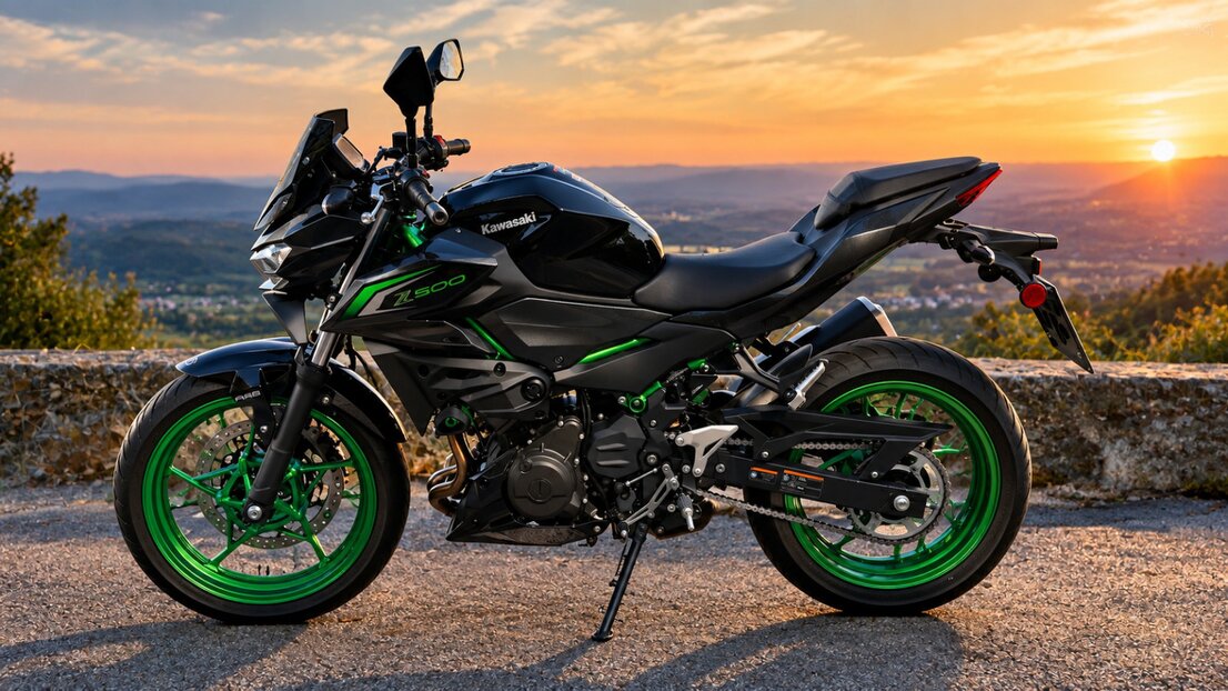 Moto parcheggiata vicino al mare in Toscana